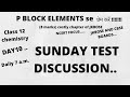 SUNDAY.... TEST DISCUSSION...