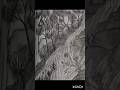 Waterfall Scenery Pencil Shading #shorts #pencildrawing