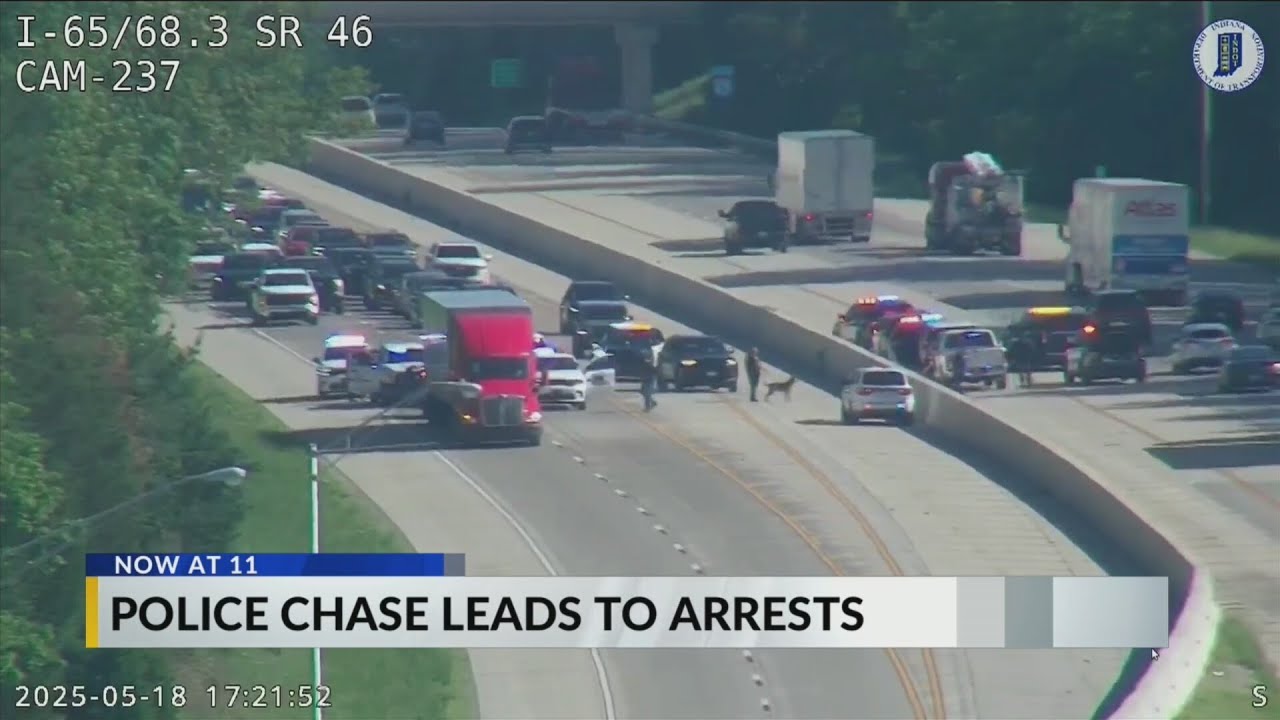 Multiple people detained after police chase on Interstate 65 in Bartholomew County