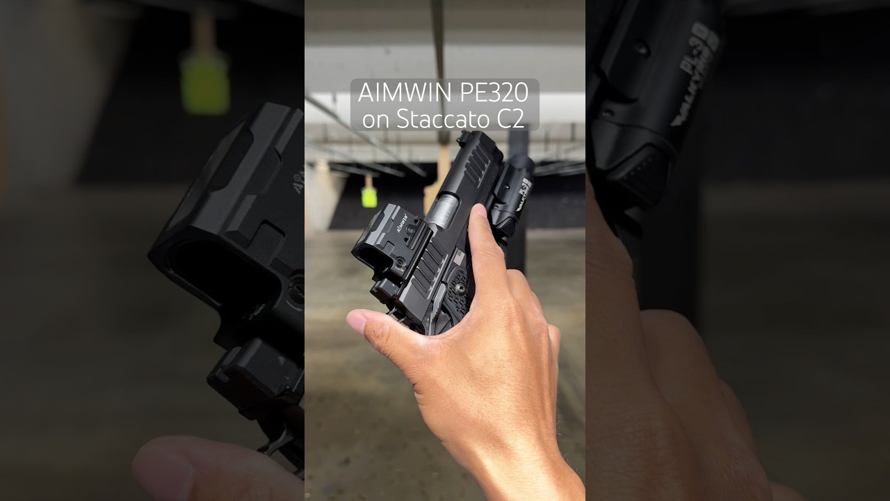 Test Fire with AIMWIN PE320 enclosed red dot on Staccato C2 