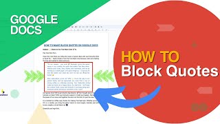How To Make Block Quotes On Google Docs