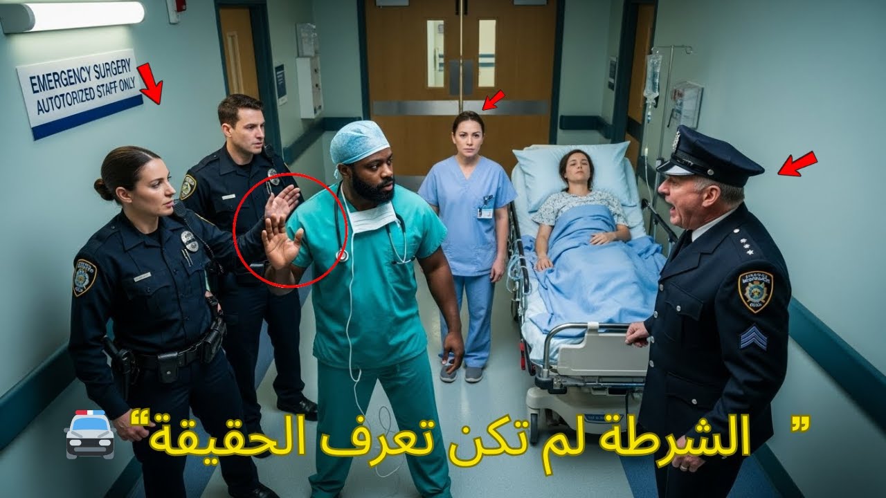 الشرطة أوقفت طبيبًا أسود في طريقه لغرفة العمليات… ولم يعرفوا أن المرأة التي تموت هي زوجة قائدهم!