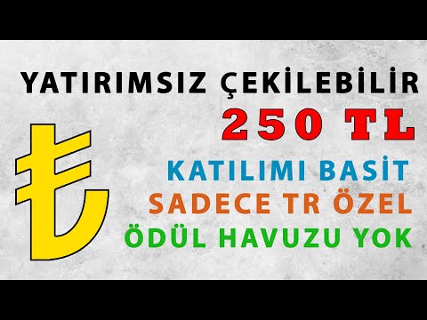 YATIRIMSIZ 250 ₺ KAZANMAK | DAVET ET 250 ₺ KAZAN | ÖDÜL HAVUZU YOK | KATILIMI BASİT