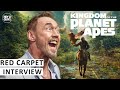 Kingdom of the planet of the apes  uk premiere interview  kevin durand demonstrates the voice