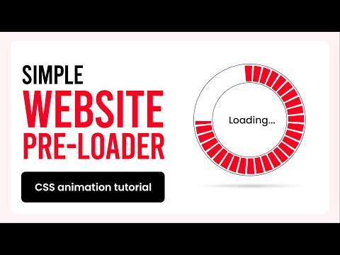 How To Create A Website Pre-Loader | CSS Animation Tutorial | Web Development For Beginners