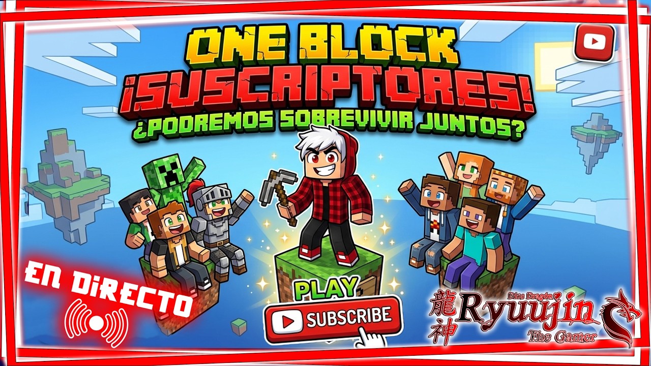 🔴JUGANDO CON SUSCRIPTORES - ONE BLOCK ~ MINECRAFT❤️🐉 #minecraft #shortlive