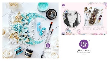 SPARKLING MOONLIGHT - Mixed Media Tutorial For Prima Marketing Inc