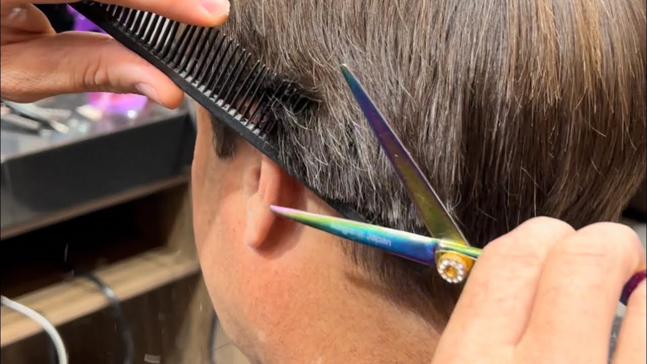 Aprenda fazer corte de cabelo social todo na tesoura | como cortar todo ...