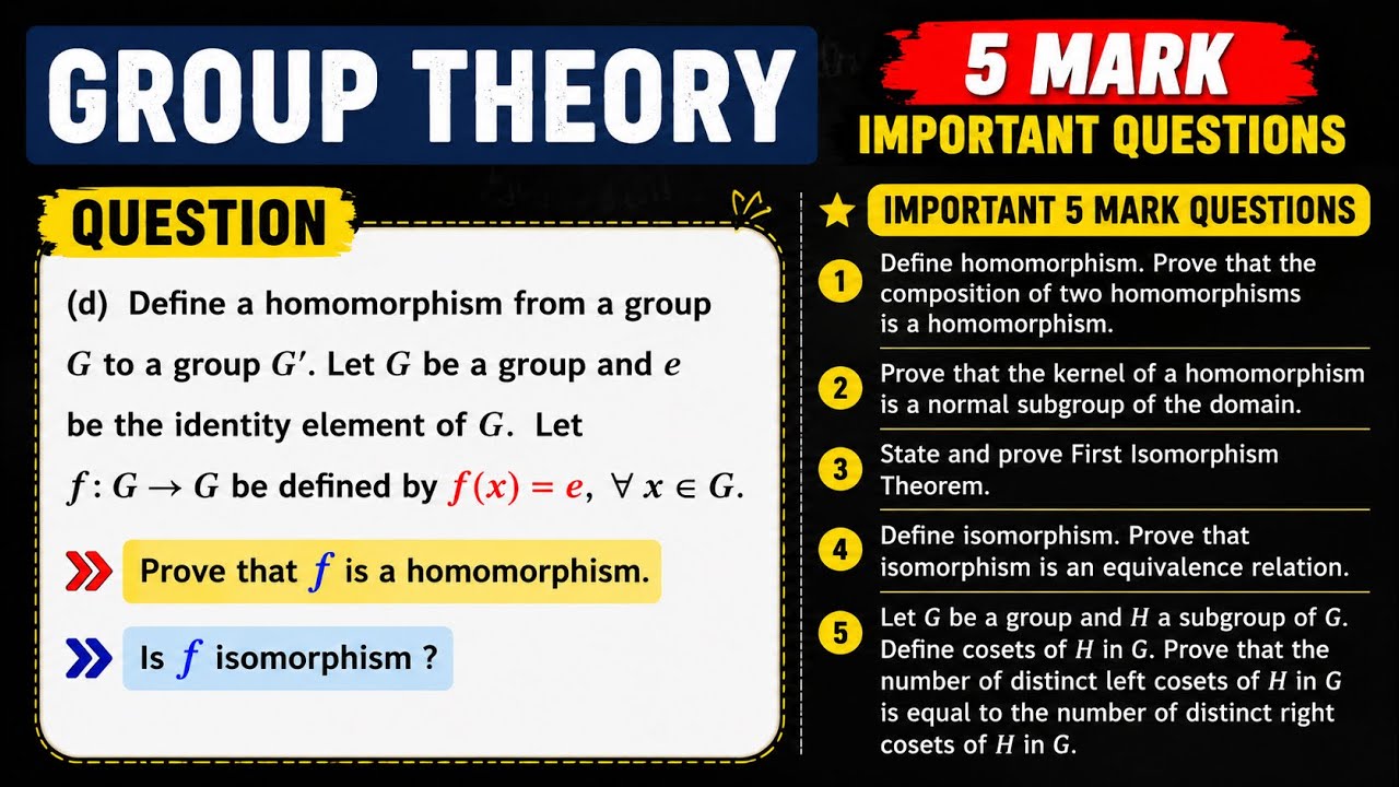 Group Homomorphism Problem & Solution 🔥|Nep Syllabus | Group Theory | L ...