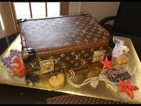 Bon Voyage LV Luggage Cake 