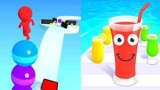 stack rider gameplay 🆚 juice run gameplay,stacking game 🆚 juice collecting game,android gaming  screenshot 4