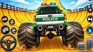 Police Monster Truck Ramp Driving - Super Monster Car Racing Game - Android Gameplay screenshot 4