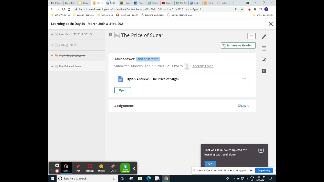 itslearning Assignments - Student View - GEM - BCSC