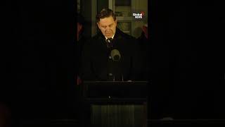 Poilievre recites ‘If Tomorrow Starts Without Me’ at vigil honouring Tumbler Ridge victims
