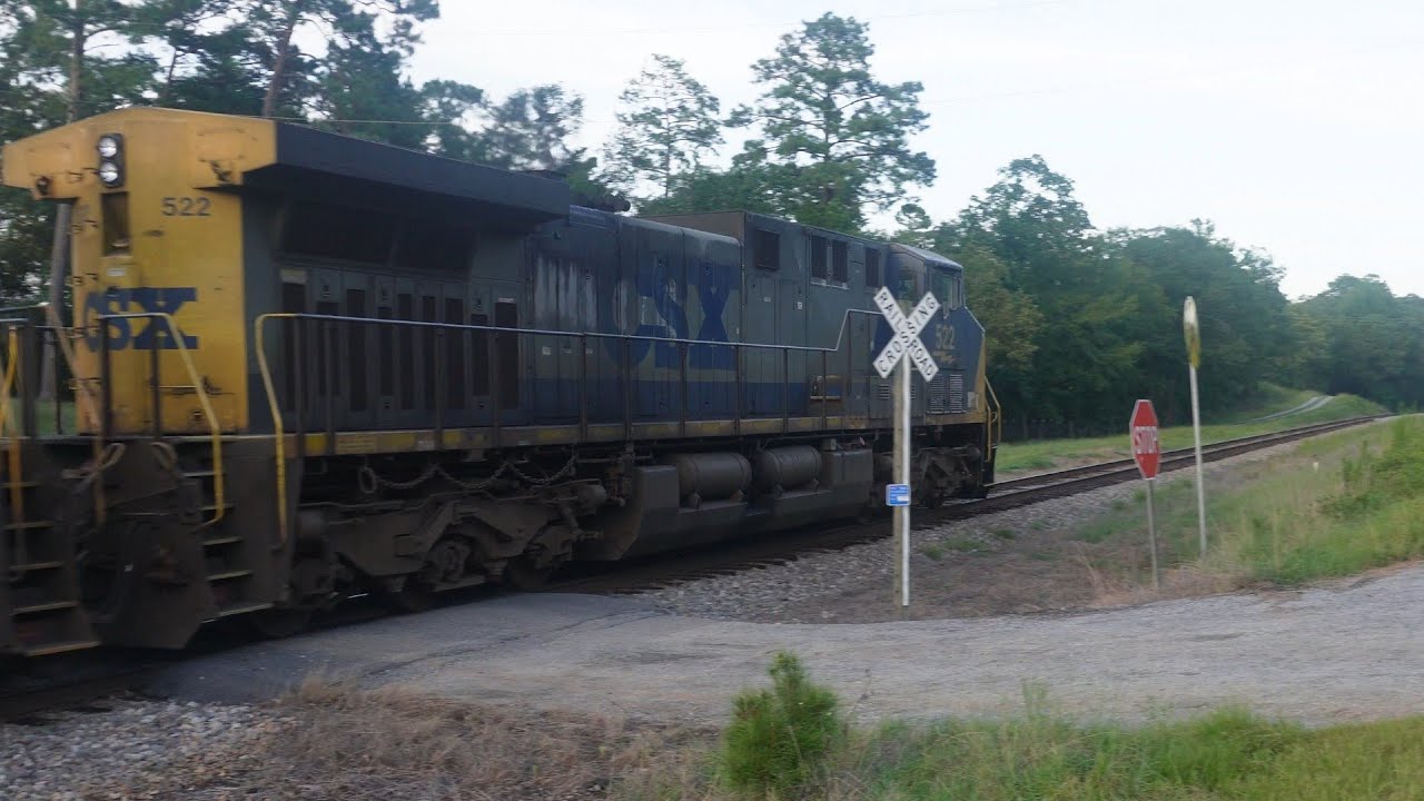 [4k] CSX M693 cresting Clarks Hill, SC towards Augusta, GA - 07-29-2023 ...