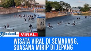 Viral Wisata Saat Banjir Kanal Barat Semarang Mirip di Jepang
