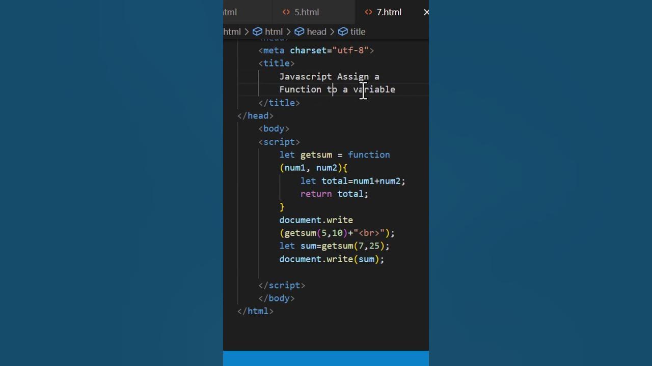 Javascript assign a function to a variable shorts javascript 
