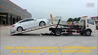 : 0 degree full landing flat bed car carrier tow truck wrecker