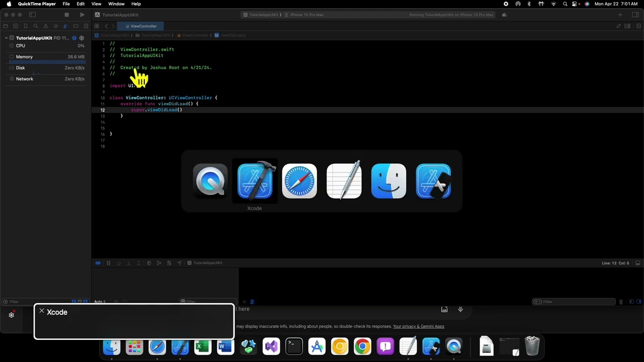 iOS Development with UIKit - 7 - What are View Controllers (video lesson)