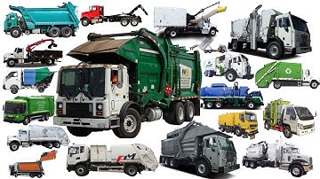 Garbage Trucks 🚛 | Learn Vehicle Names and Sounds | Trash, Recycling & Cleaning Trucks