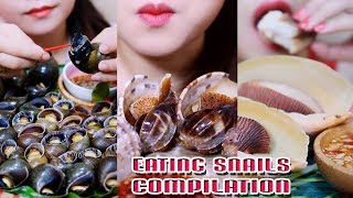 ASMR EATING SNAILS EATING SOUNDS compilation NEW 2018 | LINH-ASMR
