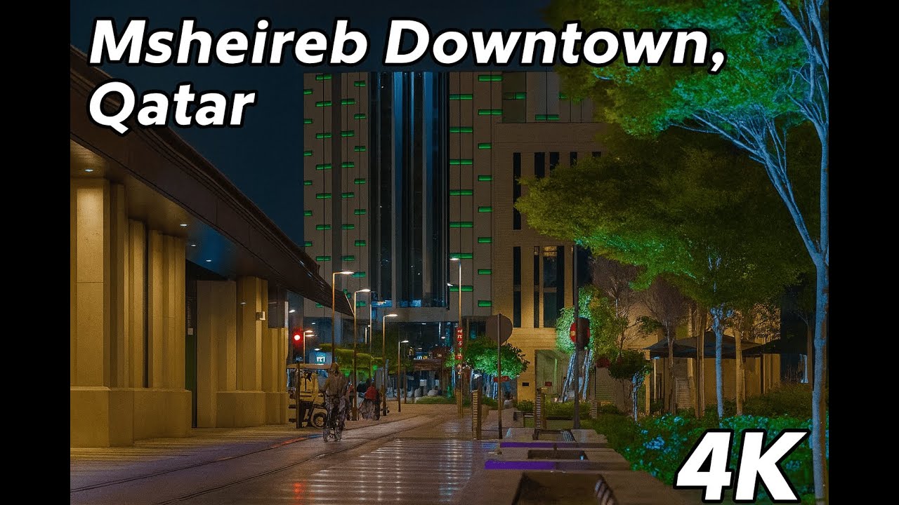 Msheireb Downtown Qatar 🇶🇦 | Night Walk Vlog 4K | Most Modern & Beautiful Streets of Doha