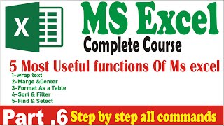 MS EXCEL 5 MOST USEFUL FUNCTIONS#excel #dataanalysis #dataentry Net Worth