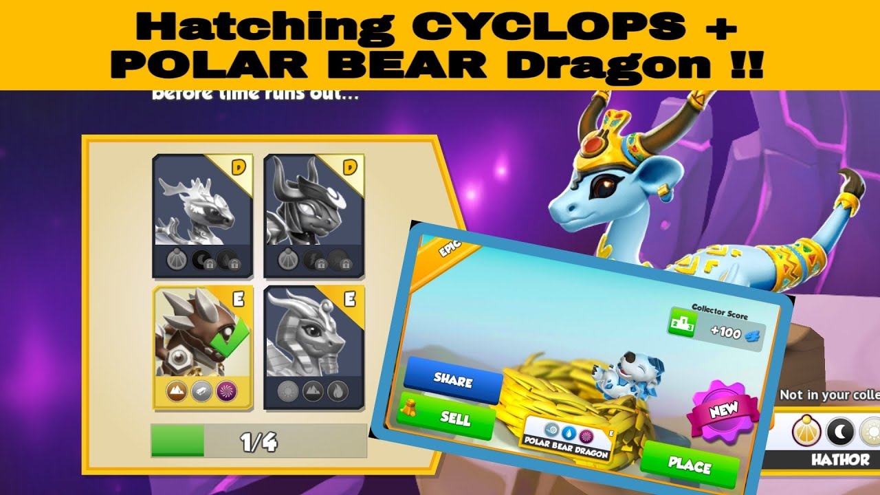 Hatching CYCLOPS + POLAR BEAR Dragon || Dragon Mania legends