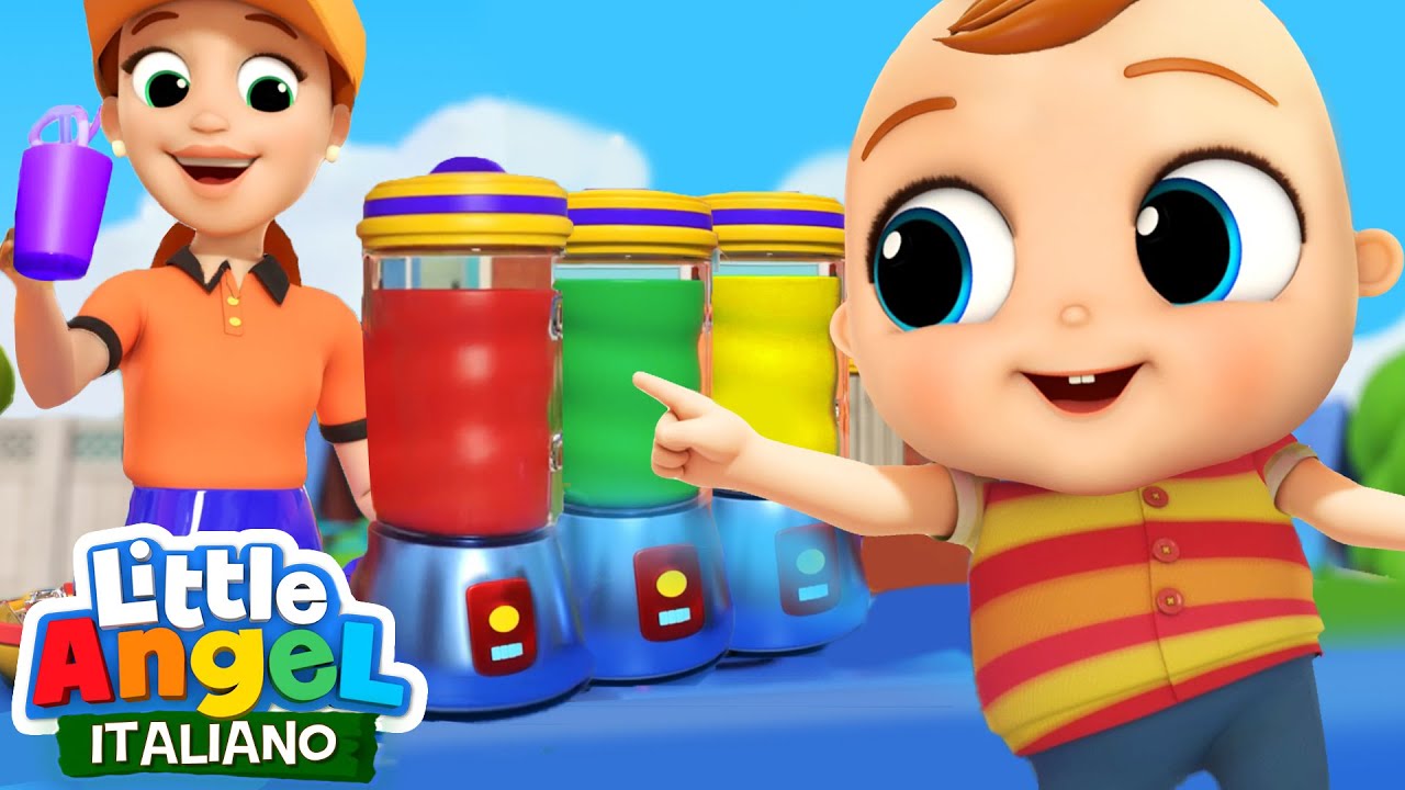 Impara i Colori Con Gianni 🍊🥝🍋 Cartoni Animati & Canzoni Bambini | Little Angel Italiano