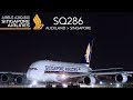 Singapore Airlines SQ286 : Flying from Auckland to Singapore