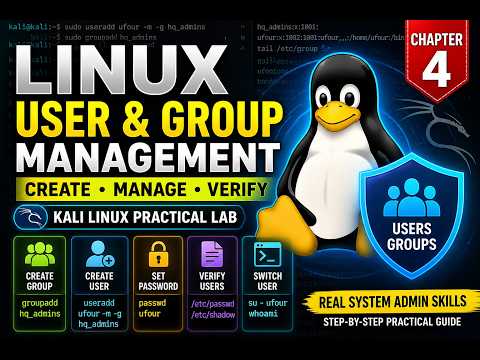 Linux User & Group Management Masterclass | Create • Manage • Verify Users (Kali Linux Practical Lab