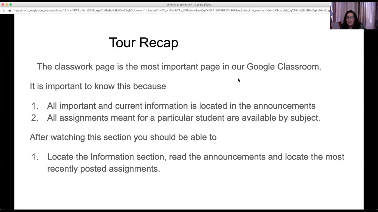 Google Classroom Tour Recap: The Classwork Page - YouTube