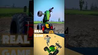 “Real Tractor vs Game Tractor 🔥 | Desi Swag KING Style 👑🚜 #RealVsGame #TractorLovers #viral