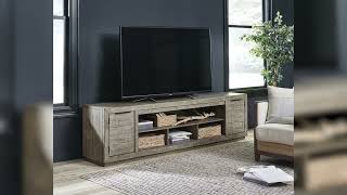 Krystanza Weathered Gray 92" TV Stand from Signature Design by Ashley