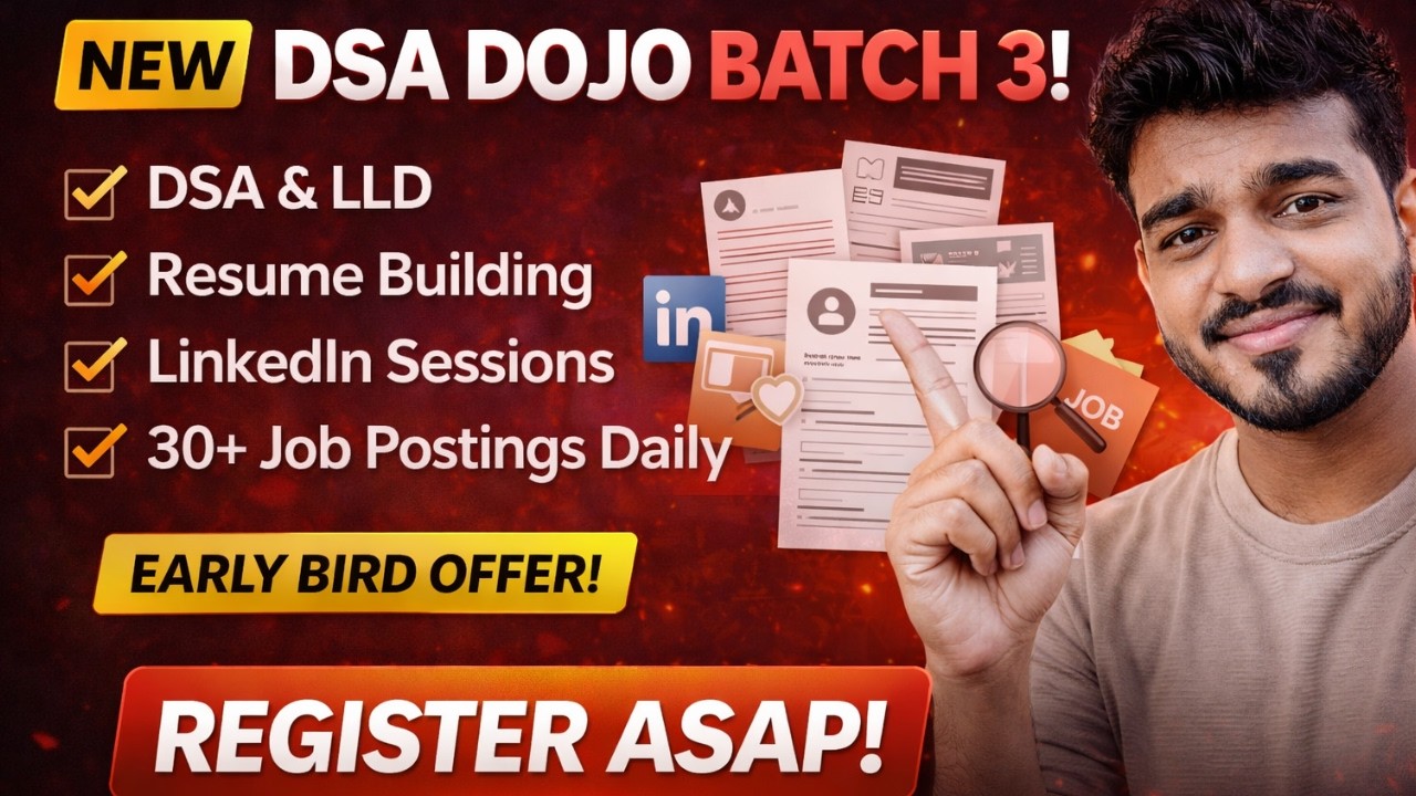 DSA DOJO Batch 3 | Full course structure and details - YouTube