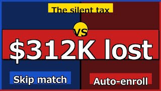 Skipping 401k match secretly costs you $312K, the silent tax