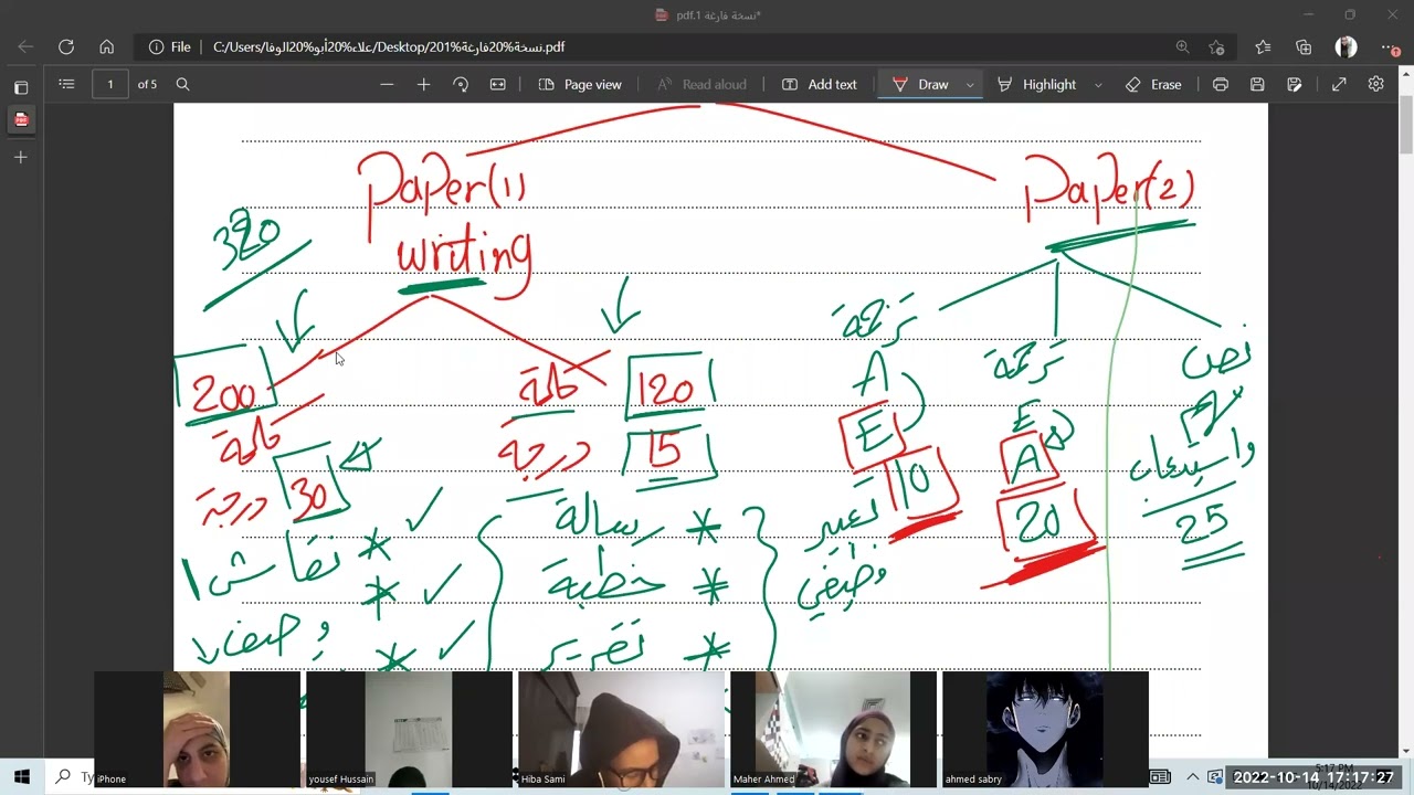حصة تعريفية للغة العربية Arabic Cambridge O level 3180