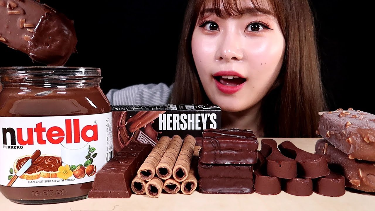ASMR🍫 달콤한 인생 누텔라,매그넘 아이스크림 NUTELLA CHOCOLATE, MAGUNUM ICECREAM  리얼사운드 먹방 l Mukbang Real Sounds