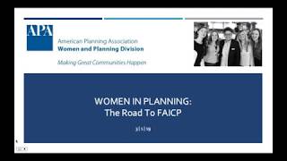 Women in Planning: The Road to FAICP
