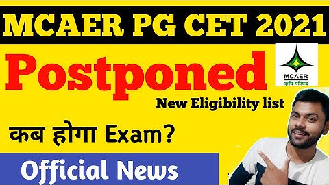 MCAER pg cet 2021 exam date | Eligible Candidates? krishi Kranti