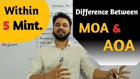 Difference Between MOA and AOA l Company Act 2013 l