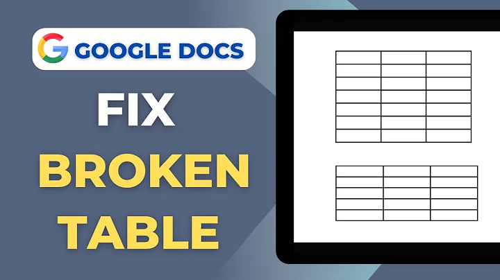 How To Fix Broken Tables In Google Docs (Working 2025)
