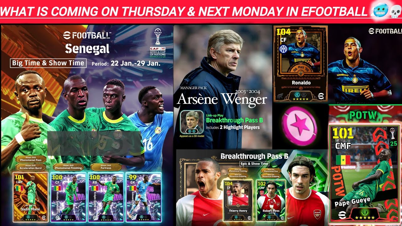 Upcoming Thursday Free Rewards & Next Monday Free New Epic & Showtime Pack eFootball 2026 Mobile