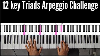 Learn To Play All 12 Keys - Easy Triad Arperggio Exercise
