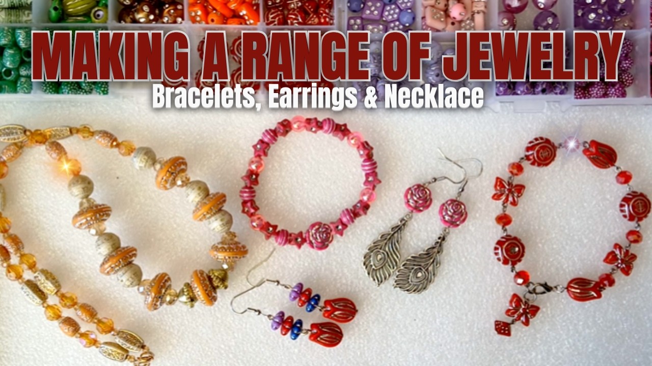 Beading Session - Making a Range of Bracelets, Earrings & a Necklace ...