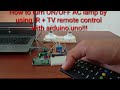 How to turn ON/OFF AC lamps using IR + TV remote control Arduino!! IR Arduino Home Project!!