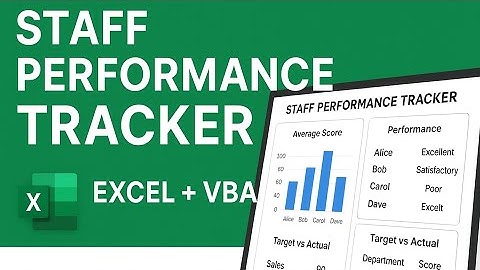 Staff Performance Tracker Template | Automated Excel VBA Software for HR & Management