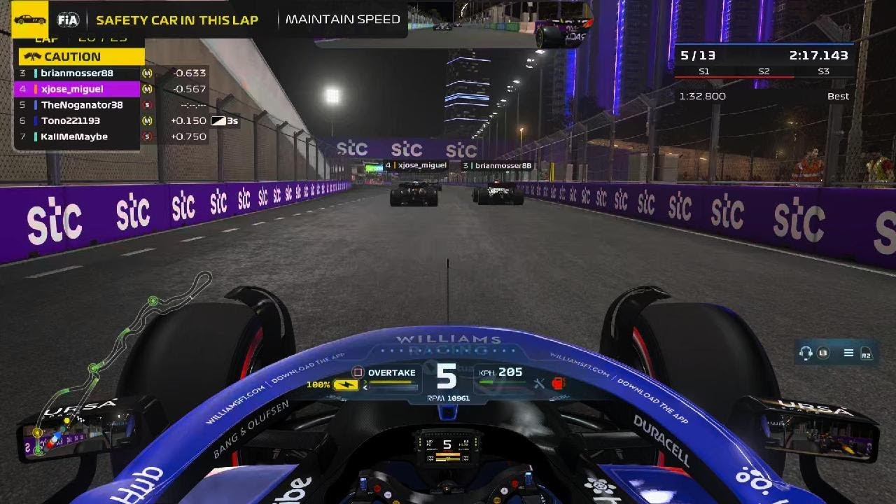 Safety car restart YouTube