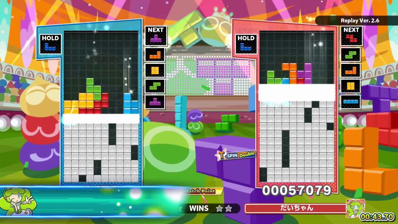 [Puyo Puyo Tetris 2] Puzzle League VS: Doremy vs. だいちゃん (12-12-2020 ...