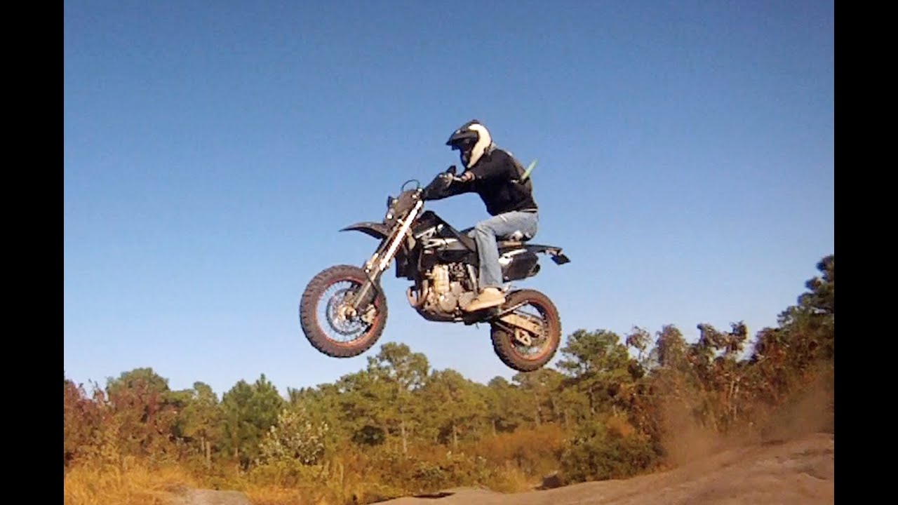 Supermoto Twisties & Homemade Dirt Track! Jumps & Crashes! DRZ's & WR's YouTube